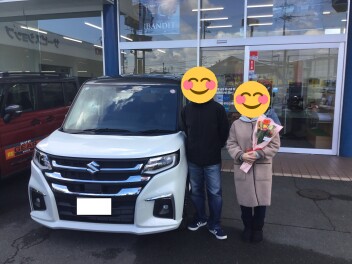 新しくなったソリオの納車をしました！